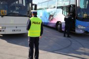 Uruchomienie punktu kontroli autokarów (fot. KWP w Kielcach). 