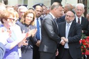 Prezydent RP Andrzej Duda podczas uroczystości upamiętniających tzw. "pogrom kielecki". #3 